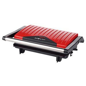 REACONDICIONADA SANDWICHERA INOX PLACA LISA 750W ROJA MUVIP - MV0335-1