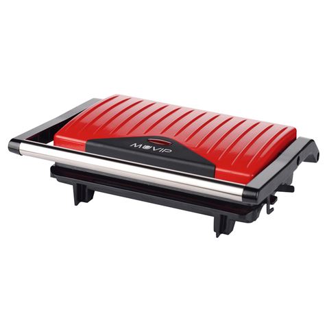 REACONDICIONADA SANDWICHERA INOX GRILL 750W ROJA MUVIP - MV0344-1