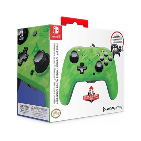 MANDO GAMEPAD FACEOFF DELUXE CAMO GREEN NINTENDO SWITCH PDP - 708056067724-1
