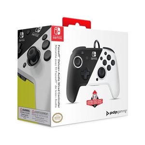 MANDO GAMEPAD FACEOFF DELUXE BLANCO/NEGRO ED OLED NINTENDO SWITCH PDP - 708056068769-1