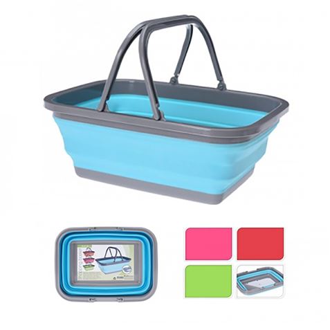 CESTA CON ASAS PLEGABLE COLORES SURTIDOS - 77166
