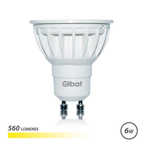 BOMBILLA LED GU10 | 6W | 560LM | LUZ CALIDA | ELBAT - EB0465