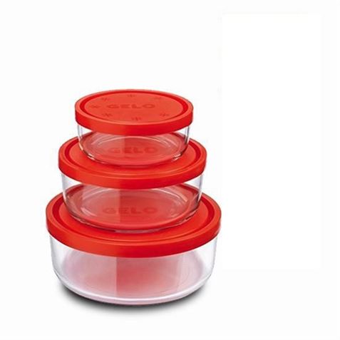 SET 3 TUPPER HERMETICOS REDONDO GELO BORMIOLI - 10466