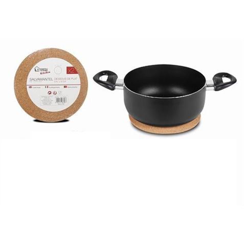 SET 2 SALVAMANTELES CORCHO REDONDO 18CM URBAN LIVING - 226748