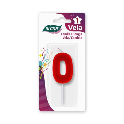 VELA ROJA NUMERO 0 ALGON - BA01022374947.