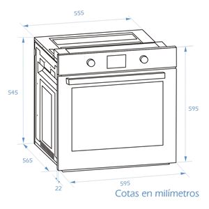 HORNO DE ENCASTRE 80 LITROS ACERO MULTIFUNCION MX-HE2663 MX-ONDA - MX-HE2663-2