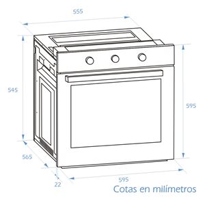 HORNO DE ENCASTRE 60 LITROS CRISTAL TEMPLADO MX-HE2660 MX-ONDA - MX-HE2660-2
