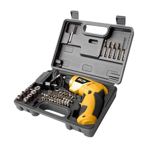 ATORNILLADOR A BATERIA 4V + MALETIN 44 PCS BLIM - BL0356-4