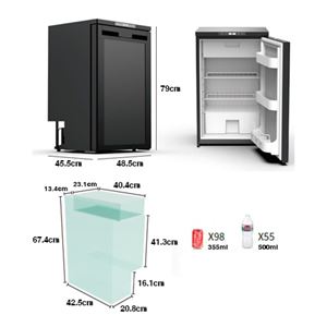 NEVERA FIJA CON COMPRESOR 12V 83 LITROS 80W MUVIP - MV0508ESP