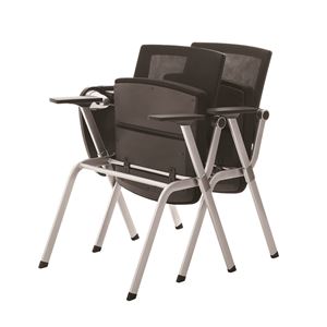 LOTE 2 SILLAS CONFIDENTE CON PALA ABATIBLE PARA ESCRITURA Y POSAVASO CROMAD - CR1157-6