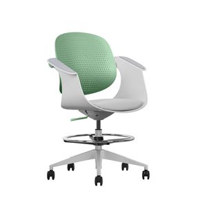 SILLA / TABURETE DE OFICINA TOP WORK VERDE CROMAD - CR1156