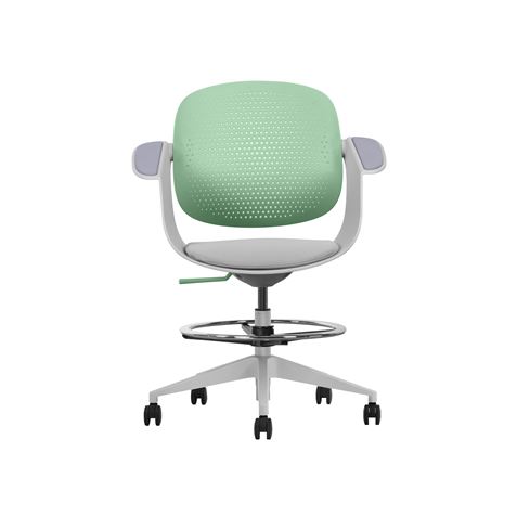 SILLA / TABURETE DE OFICINA TOP WORK VERDE CROMAD - CR1156-1