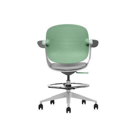 SILLA / TABURETE DE OFICINA TOP WORK VERDE CROMAD - CR1156-3