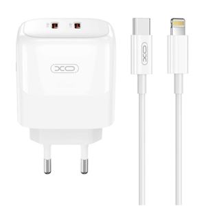 CARGADOR 2XTIPO C 35W CARGA RAPIDA XOL140 + CABLE LIGTHNING XO - XOL140LG