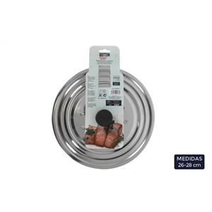 TAPA DE SARTEN ACERO INOX 26/28CM QUTTIN - QT-998082-1.