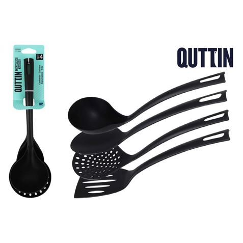 SET 4 UTENSILIOS DE COCINA PLASTICOS QUTTIN - QT-6249994N.