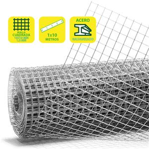 TELA METÁLICA GALVANIZADA 19X19X1.2MM 1X10 METROS SUNGARDEN - SG0108