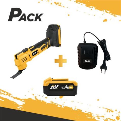 MULTIHERRAMIENTA DE BATERÍA 20V + BATERIA 2AH + CARGADOR BLIM - PACK181-1