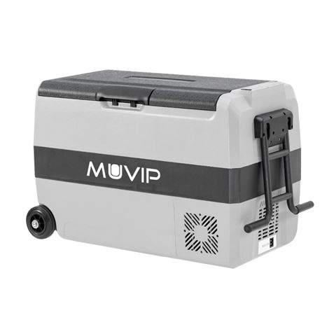 NEVERA PORTATIL CON COMPRESOR 44 LITROS 80W CON RUEDAS DOBLE ZONA MUVIP - MV0580-1
