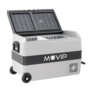 NEVERA PORTATIL CON COMPRESOR 44 LITROS 80W CON RUEDAS DOBLE ZONA MUVIP - MV0580-2
