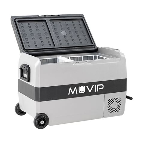 NEVERA PORTATIL CON COMPRESOR 44 LITROS 80W CON RUEDAS DOBLE ZONA MUVIP - MV0580-2