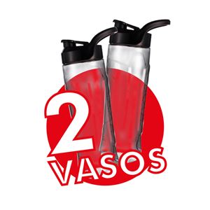 REACONDICIONADA BATIDORA SMOOTHIE 300W INOX 2 VASOS 600ML MUVIP - MV0527-1