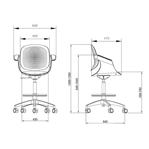 SILLA / TABURETE DE OFICINA TOP WORK VERDE CROMAD - CR1156-6