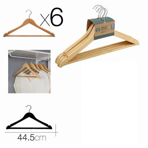 SET 6 PERCHAS DE MADERA URBAN LIVING - 21004