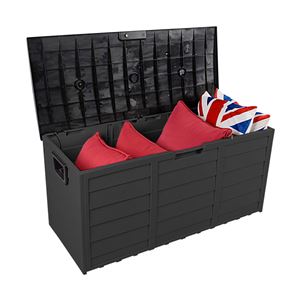 BAÚL RESINA 290 LITROS 112X49X54CM GRIS OSCURO SUNGARDEN - SG0162-2