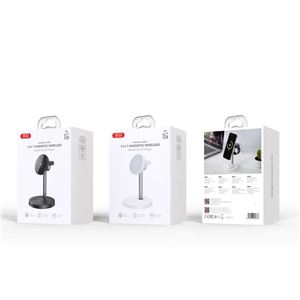 CARGADOR INALAMBRICO MAGNETICO 3 EN 1 CX038 NEGRO XO - XOCX038BK-3