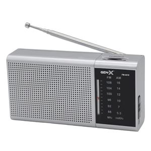 RADIO PORTATIL AM/FM DIAL CLASICO PLATA GEN-X - FM4410PT