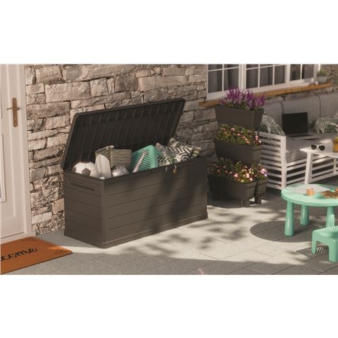 BAUL EXTERIOR 350 LITROS CON CERRADURA GRIS OSCURO ARTPLAST - A350AN-2