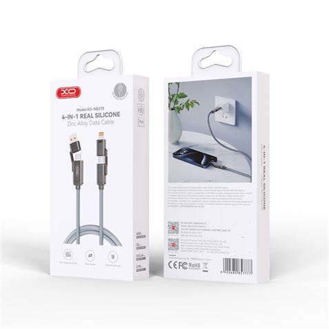 CABLE 4 EN 1 60W USB - C / USB-C / LIGHTNING / USB-A - XONB275-2