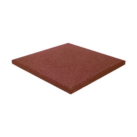 BALDOSA DE CAUCHO ANTITRAUMA 400X400X25MM COLOR LADRILLO ROJO ARTPLAST - AT40PLAYRM