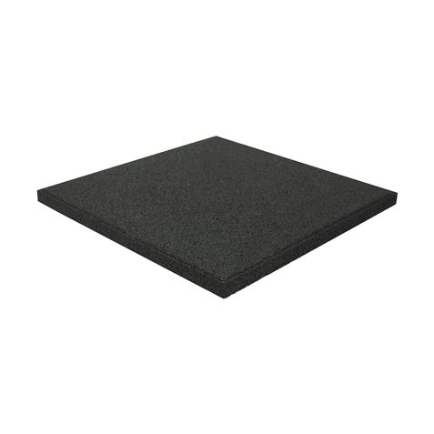 BALDOSA DE CAUCHO ANTITRAUMA 400X400X25MM NEGRA ARTPLAST - AT40PLAYNE