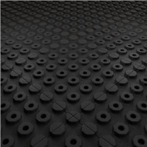 BALDOSA DE CAUCHO ANTITRAUMA 400X400X25MM NEGRA ARTPLAST - AT40PLAYNE-3