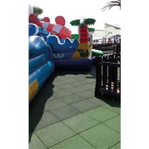 BALDOSA DE CAUCHO ANTITRAUMA 400X400X25MM COLOR VERDE ARTPLAST - AT40PLAYVE-2