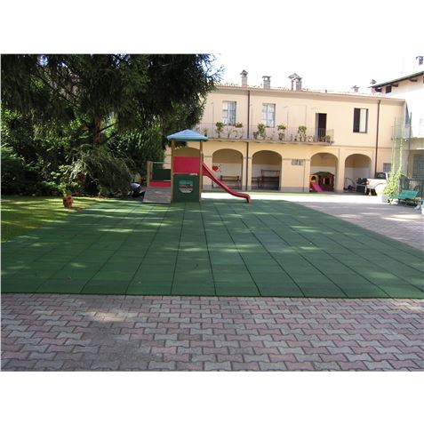BALDOSA DE CAUCHO ANTITRAUMA 400X400X25MM COLOR VERDE ARTPLAST - AT40PLAYVE-