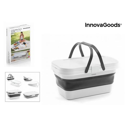 CESTA DE PICNIC PLEGABLE CON TAPA MESA INNOVAGOODS - 5260103866.