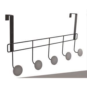 PERCHERO NEGRO 5 POMOS PARA PUERTA