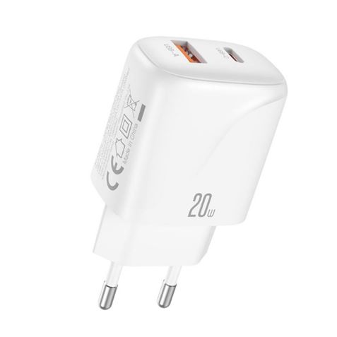 CARGADOR USB+USB-C 20W L158 BLANCO XO - XOL158