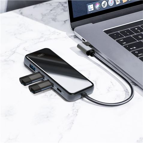 ADAPTADOR TIPO C - HDMI, 3 X USB 3.0 Y TIPO C XO - XOHUB002-1