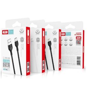 CABLE 2.1A USB A TIPO C 2 METROS NEGRO NB200 XO - XONB200TC2MBK-1.JPG