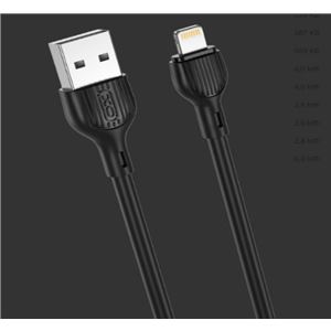 CABLE 2.1A USB A LIGTHNING 2 METROS NEGRO NB200 XO - XONB200LG2MBK.JPG
