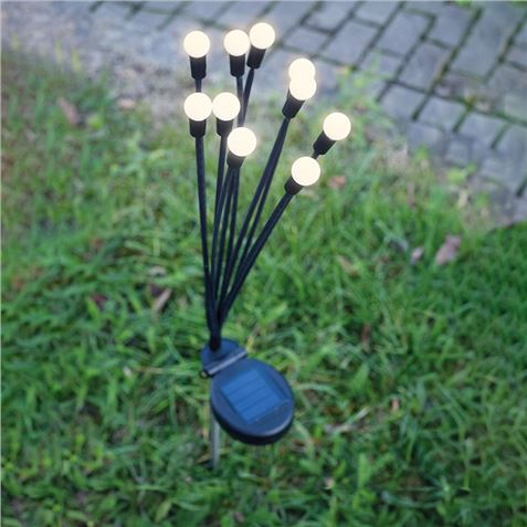 ESTACA SOLAR CON 10 LEDS LUZ CALIDA FOREVER - RTV100493-1