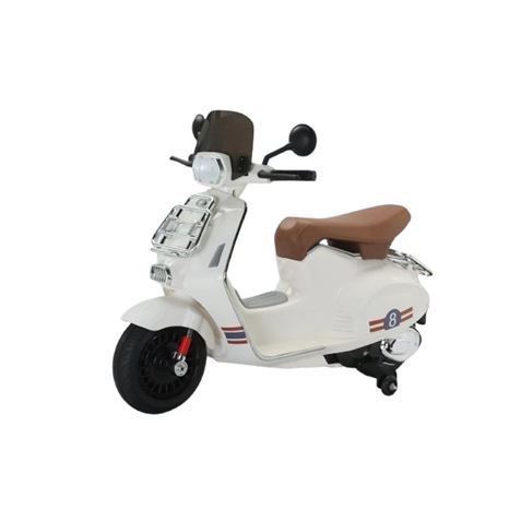 MOTO SCOOTER CLASICO CON RUEDINES BLANCO - 33014-1