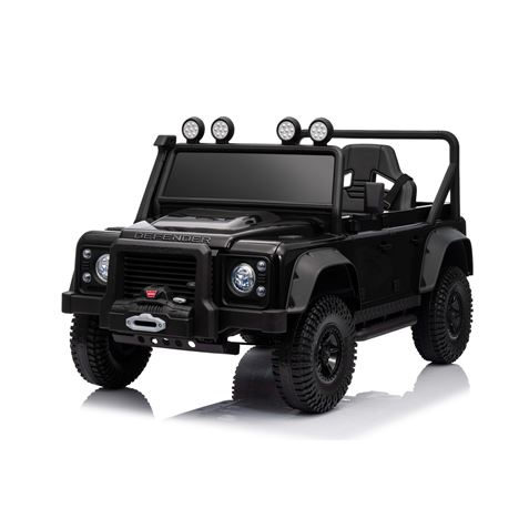COCHE INFANTIL A BATERIA CON CONTROL REMOTO LAND ROVER DEFENDER NEGRO - 33000-1