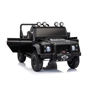 COCHE INFANTIL A BATERIA CON CONTROL REMOTO LAND ROVER DEFENDER NEGRO - 33000-2