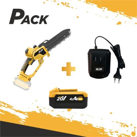 SIERRA DE PODA 8" + BATERÍA 4AH + CARGADOR BLIM - PACKBLIM17-1
