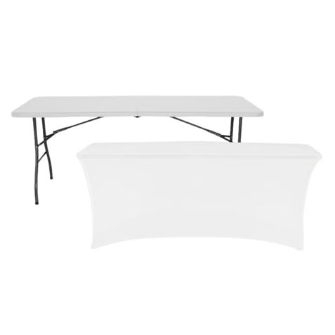 FUNDA PARA MESA DE RESINA 152X70X74CM BLANCA SUNGARDEN - SG0160-1